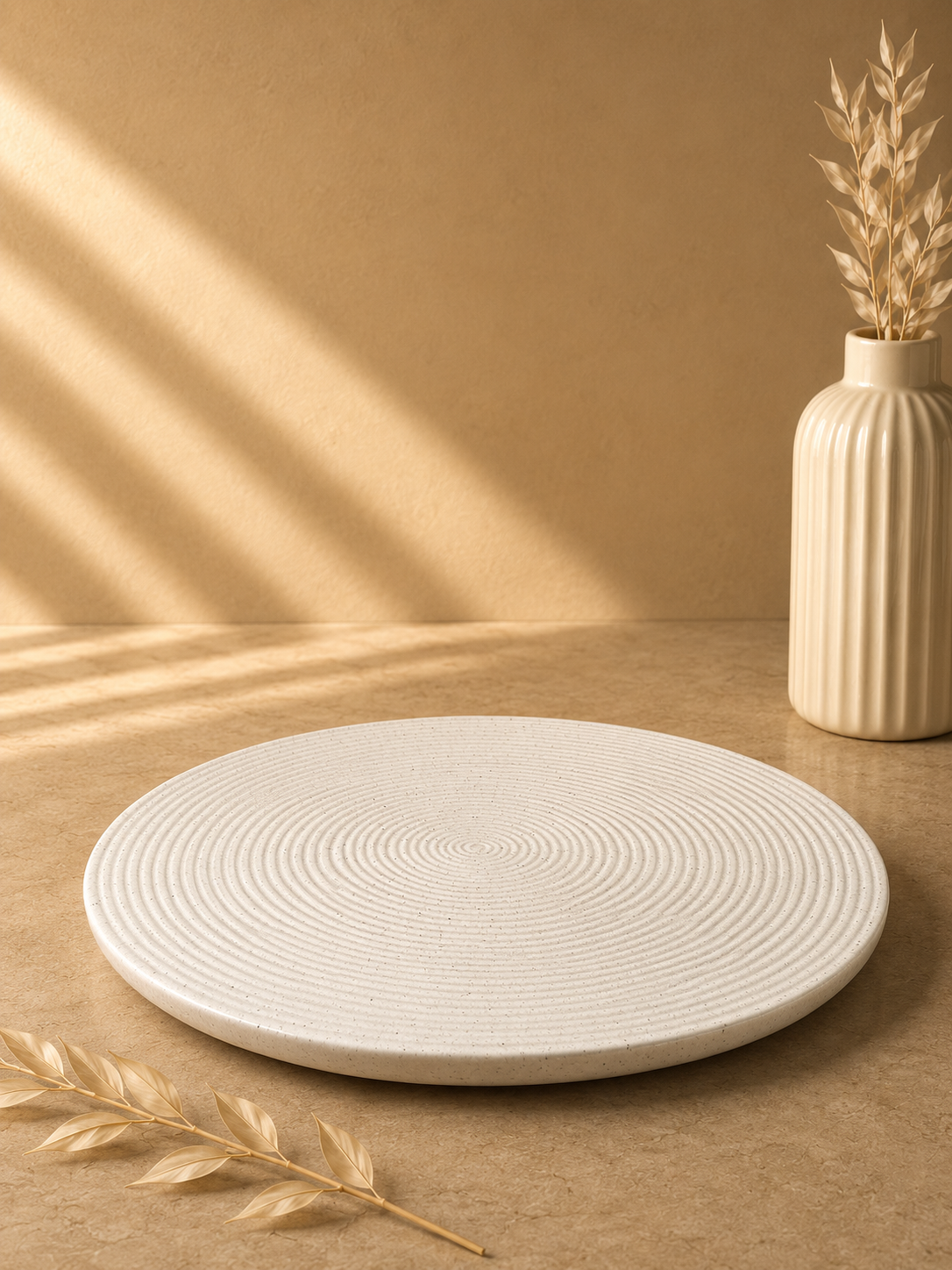 Temple Spiral Porselen Sunum Tabak 32 Cm
