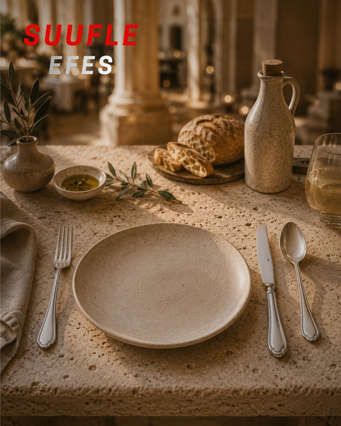 SUUFLE EFES 12 Kişilik 36 Parça Çatal Kaşık Bıçak Takımı