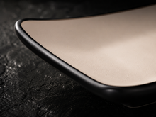 Simple Gold Dikdörtgen Melamin  Sunum Tabak 24 Cm