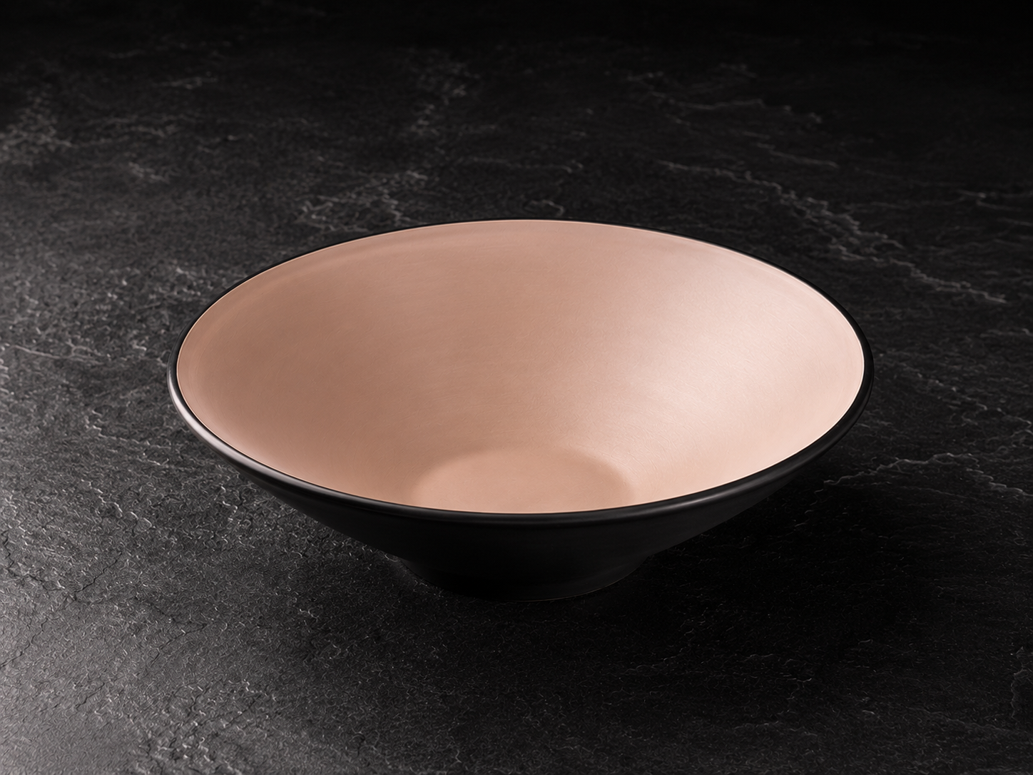 Simple Gold Yuvarlak Melamin Sunum Kasesi 26 Cm