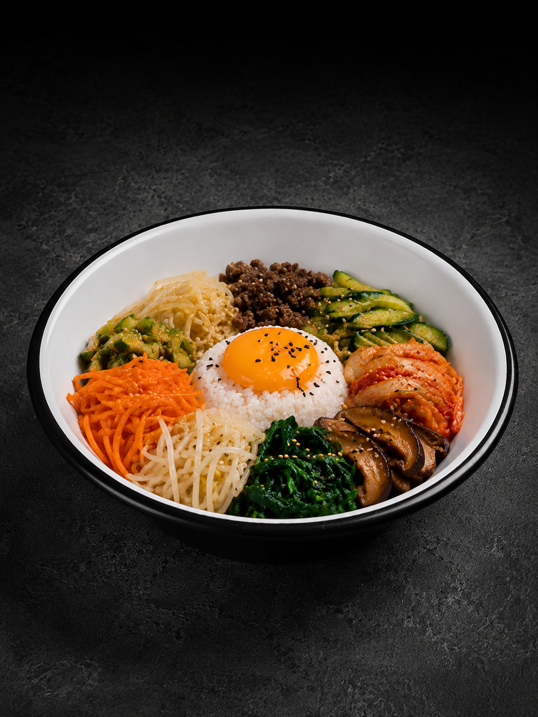 Simple Dark Yuvarlak Melamin Sunum Kasesi 30 Cm