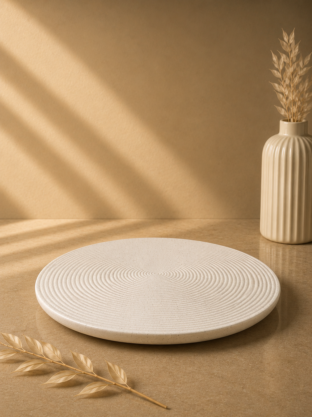 Temple Spiral Porselen Sunum Tabak 32 Cm
