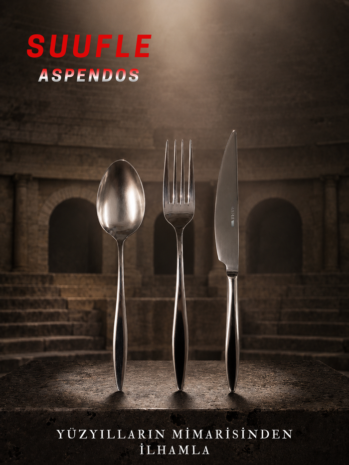 SUUFLE ASPENDOS 12 Kişilik 72 Parça Çatal Kaşık Bıçak Takımı
