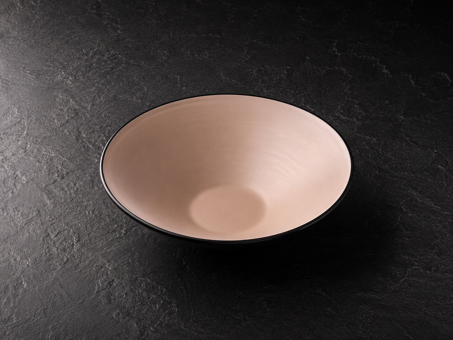Simple Gold Yuvarlak Melamin Sunum Kasesi 26 Cm