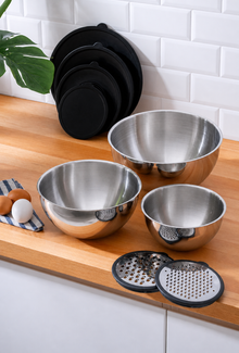 6 Parça Rendeli Karıştırma ve Saklama Kabı (16-20-24 cm)