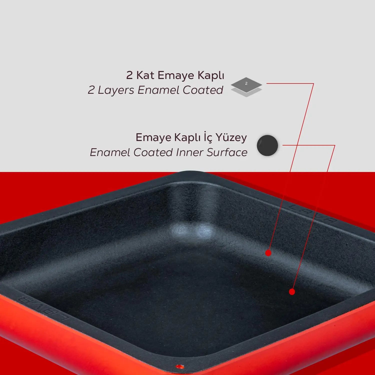 LAVA 2/3 Gastronom Küvet Dikdörtgen 35x32c